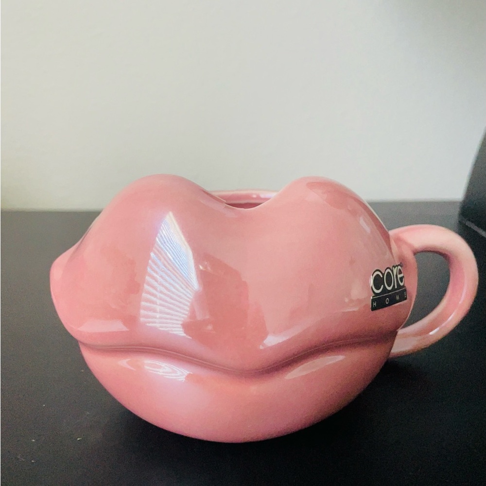 Pink Lip-Shaped Art Mug